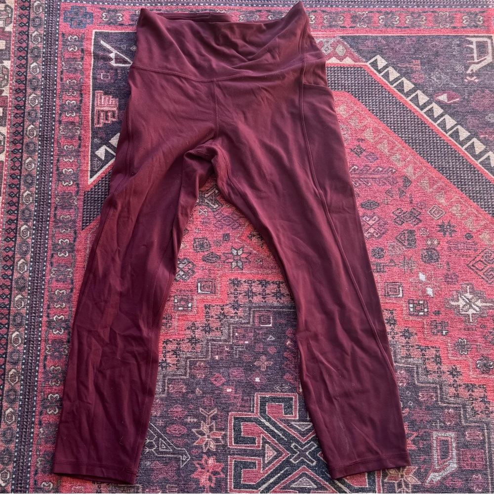 Burgundy Lululemon Leggings